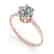 1.0 CTW VS/SI Diamond Art Deco Ring 14K Rose Gold - 2