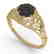 1.0 CTW Black Certified Diamond Ring Art Deco 14K - 2