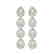 6.2 CTW Opal & Diamond Halo Earrings 10K White Gold
