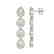 6.2 CTW Opal & Diamond Halo Earrings 10K White Gold - 2