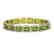 25.41 CTW Peridot & Diamond Halo Bracelet 10K Yellow