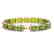 25.41 CTW Peridot & Diamond Halo Bracelet 10K Yellow - 2