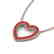3.50 CTW Red Sapphire Heart Halo Designer Necklace 10K - 2