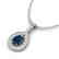 1.15 CTW Sapphire & Micro Pave VS/SI Diamond Necklace