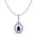 1.15 CTW Sapphire & Micro Pave VS/SI Diamond Necklace - 2