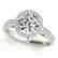 0.8 CTW Certified VS/SI Diamond Solitaire Halo Ring 14K - 2