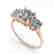 2 CTW Certified VS/SI Princess Diamond 14K Rose Gold - 2