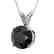 1.50 CTW Fancy Black VS Diamond Solitaire Necklace 10K - 2