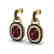 5 CTW Garnet With Black & Micro VS/SI Diamond Earrings