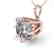 1 CTW VS/SI Cushion Diamond Solitaire Necklace 14K Rose