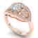 1.5 CTW Certified VS/SI Diamond Art Deco Micro Ring 18K - 2