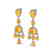 16 CTW Citrine Earrings Designer Vintage 10K White Gold