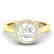 1.75 CTW Halo VS/SI Diamond Micro Pave Ring 18K Yellow