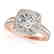 1.36 CTW Certified VS/SI Diamond Solitaire Halo Ring