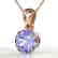 2 CTW Tanzanite Designer Inspired Solitaire Necklace