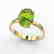 2.75 CTW Peridot Designer Inspired Solitaire Ring 18K - 2