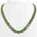 57.3 CTW Peridot & Diamond Halo Necklace 10K White Gold