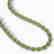 57.3 CTW Peridot & Diamond Halo Necklace 10K White Gold - 2