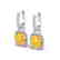 7 CTW Citrine & Micro Pave VS/SI Diamond Earrings 18K