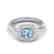 1.16 CTW Sky Blue Topaz & Micro VS/SI Diamond Ring
