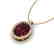 2.75 CTW Garnet & Micro VS/SI Diamond Halo Solitaire - 2