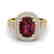 3.10 CTW Garnet & Micro Pave VS/SI Diamond Halo Ring