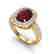 3.10 CTW Garnet & Micro Pave VS/SI Diamond Halo Ring - 2