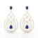 6.40 CTW Sapphire & Micro Pave VS/SI Diamond Earrings - 2