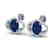 4 CTW Sapphire & Micro Pave VS/SI Diamond Earrings 10K