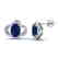 4 CTW Sapphire & Micro Pave VS/SI Diamond Earrings 10K - 2