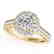 1.4 CTW Certified VS/SI Diamond Solitaire Halo Ring 14K