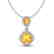 2.63 CTW Citrine & Micro VS/SI Diamond Necklace