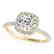 1.5 CTW Certified VS/SI Diamond Solitaire Halo Ring 14K
