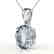 2.5 CTW Aquamarine Designer Inspired Solitaire Necklace