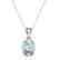 2.5 CTW Aquamarine Designer Inspired Solitaire Necklace - 2