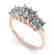 2.0 CTW VS/SI Princess Diamond Art Deco Ring 14K Rose - 2