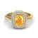 2.50 CTW Citrine With Micro Pave VS/SI Diamond Ring