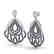 3 CTW Micro Pave Black & VS/SI Diamond Earrings - 2