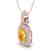 2.50 CTW Citrine And Micro VS/SI Diamond Necklace Halo - 2
