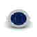 4.50 CTW Sapphire & Micro Pave VS/SI Diamond Ring 18K - 2