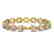 16.59 CTW Morganite & Diamond Halo Bracelet 10K Yellow - 2