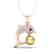 0.65 CTW VS/SI Diamond & Golden Pearl Dolphin Necklace - 2