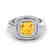 1.77 CTW Citrine & Micro VS/SI Diamond Pave Halo Ring