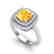 1.77 CTW Citrine & Micro VS/SI Diamond Pave Halo Ring - 2