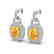 5 CTW Citrine And Micro VS/SI Diamond Pave Earrings