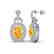 5 CTW Citrine And Micro VS/SI Diamond Pave Earrings - 2