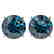 4 CTW Certified Intense Blue SI Diamond Solitaire Stud