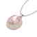 4.50 CTW Morganite & Micro Pave VS/SI Diamond Necklace - 2