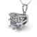 1 CTW Certified VS/SI Princess Diamond Necklace 14K