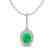 2 CTW Emerald & Micro Pave VS/SI Diamond Necklace